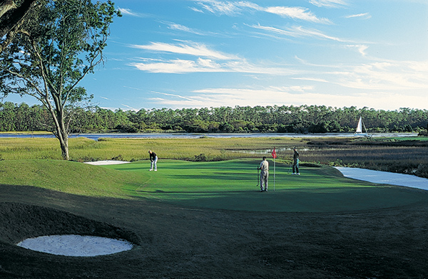 The 16th green is among the toughest to hit in Myrtle Beach