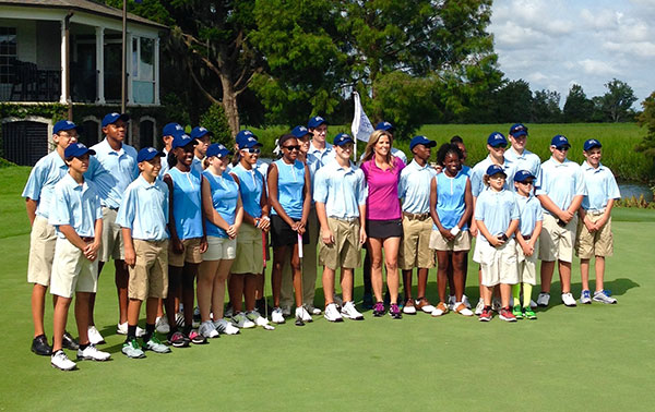 Kelly Tilghman was at Caledonia to benefit the First Tee and film a segment for Morning Drive