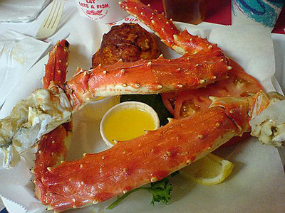 Crab legs are just one of the popular items you can find on the best Myrtle Beach seafood buffets!